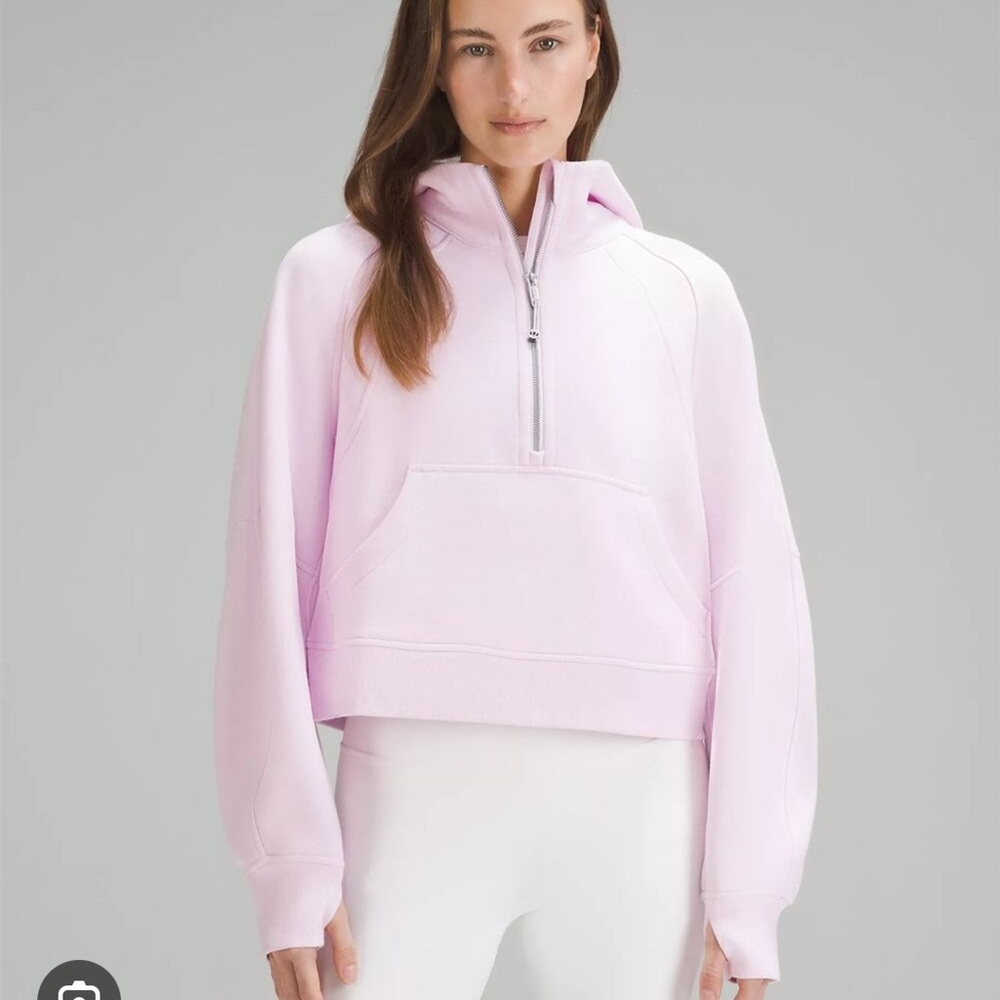 Lululemon half zip scuba hoodie meadowsweet pink